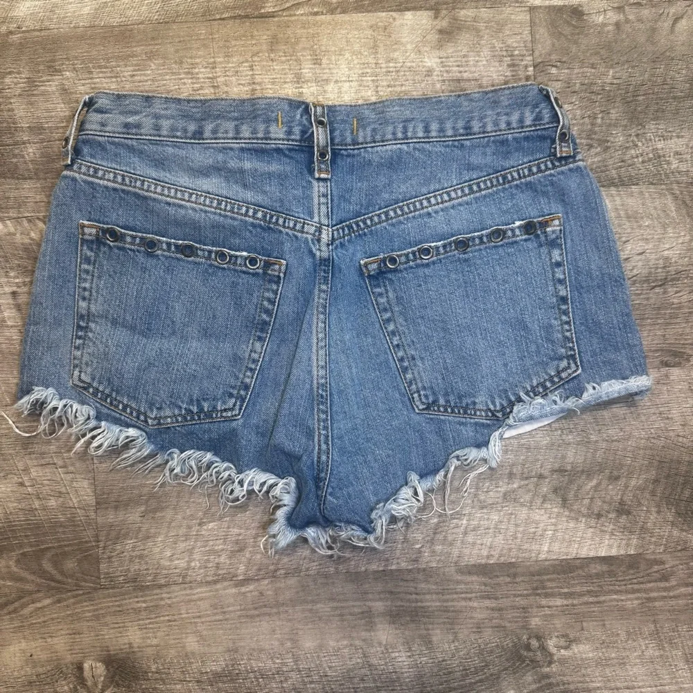 Free People Barcelona Nights Grommet Cutoff Distressed Jean Shorts Womens 28